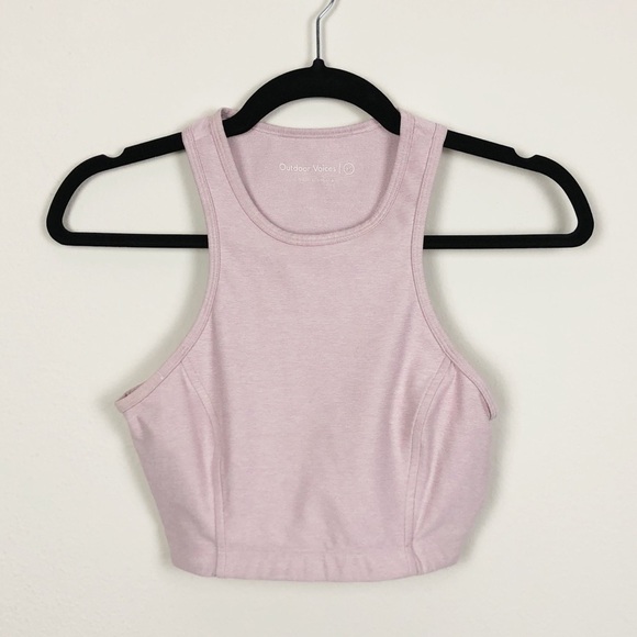 Outdoor Voices Athena Crop Top Sports Bra Pink Athletic Workout Yoga XS - Picture 2 of 4